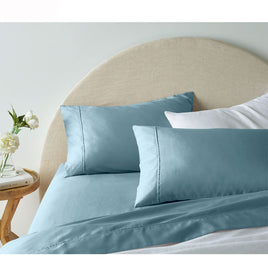 Accessorize 1900TC Cotton Rich Sheet Set Blue Queen Home & Garden Kings Warehouse