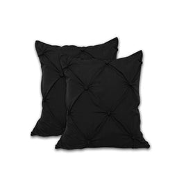 Accessorize 2 Pce Puffy European Pillowcases Black Home & Garden Kings Warehouse 