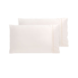 Accessorize 300TC Deluxe Essentials Satin Standard Pillowcases Cream Home & Garden Kings Warehouse 