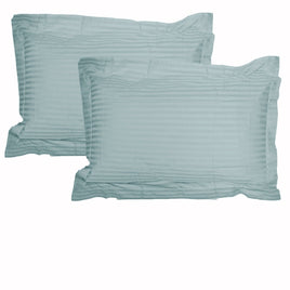 Accessorize 325TC Pair of Stripe Jumbo / Queen Pillowcases Blue Home & Garden Kings Warehouse 