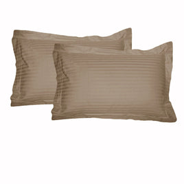 Accessorize 325TC Pair of Tailored Standard Pillowcases Mocha Home & Garden Kings Warehouse 