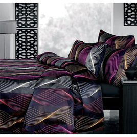 Accessorize Airwave Multi Jacquard Quilt Cover Set Single Home & Garden Kings Warehouse