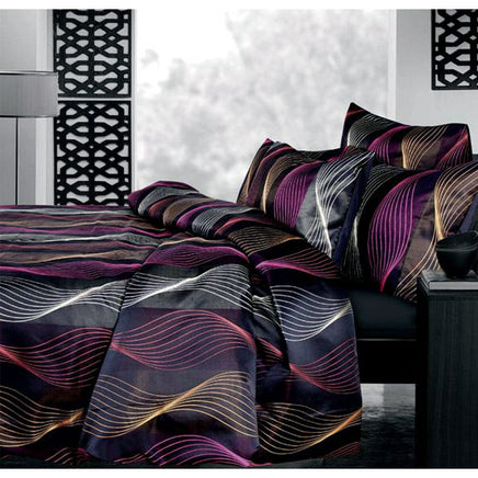 Accessorize Airwave Multi Jacquard Quilt Cover Set Single Home & Garden Kings Warehouse 