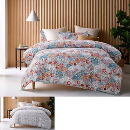 Accessorize Amara Washed Cotton Printed Reversible Quilt Cover Set King Home & Garden Kings Warehouse 