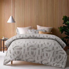 Accessorize Brent Jacquard Quilt Cover Set Queen Home & Garden Kings Warehouse 