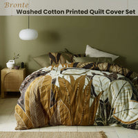 Accessorize Bronte Washed Cotton Printed Quilt Cover Set Queen Home & Garden Kings Warehouse 