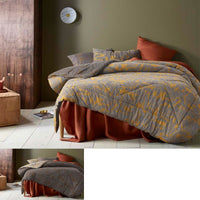 Accessorize Clove Washed Cotton Printed Reversible Comforter Set Queen Home & Garden Kings Warehouse 