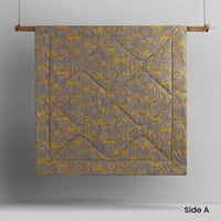 Accessorize Clove Washed Cotton Printed Reversible Comforter Set Queen Home & Garden Kings Warehouse 