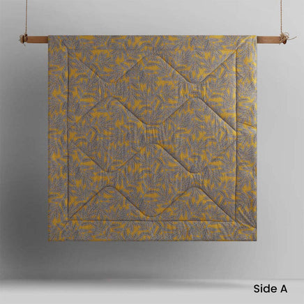 Accessorize Clove Washed Cotton Printed Reversible Comforter Set Queen Home & Garden Kings Warehouse 