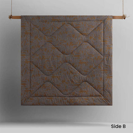 Accessorize Clove Washed Cotton Printed Reversible Comforter Set Queen Home & Garden Kings Warehouse 