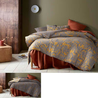 Accessorize Clove Washed Cotton Printed Reversible Quilt Cover Set King Home & Garden Kings Warehouse 