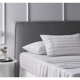Accessorize Cotton Flannelette Sheet Set Weathered Stripe - Single Home & Garden Kings Warehouse 