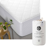 Accessorize Cotton Quilted Mattress Protector Queen Home & Garden Kings Warehouse 
