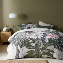 Accessorize Curiosity Washed Cotton Printed Quilt Cover Set Queen Home & Garden Kings Warehouse 