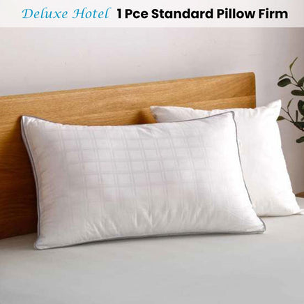 Accessorize Deluxe Hotel Standard Pillow Firm 45 x 70 cm Home & Garden Kings Warehouse 
