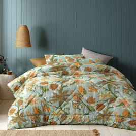 Accessorize Kienze Washed Cotton Printed 3 Piece Comforter Set Queen Home & Garden Kings Warehouse 