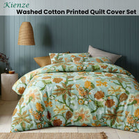 Accessorize Kienze Washed Cotton Printed Quilt Cover Set Queen Home & Garden Kings Warehouse 