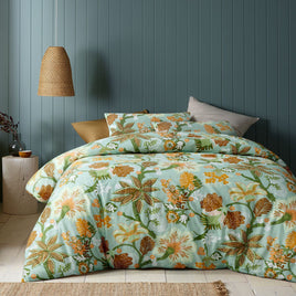Accessorize Kienze Washed Cotton Printed Quilt Cover Set Queen Home & Garden Kings Warehouse 
