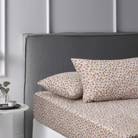 Accessorize Lisa Green Washed Cotton Printed Fitted Sheet Set Single Home & Garden Kings Warehouse 