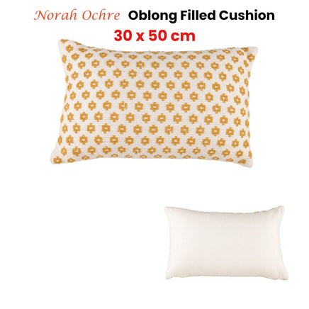 Accessorize Norah Ochre Rectangular Filled Cushion 30cm x 50cm Home & Garden Kings Warehouse 