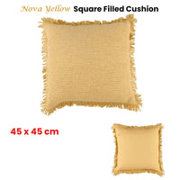 Accessorize Nova Yellow Square Filled Cushion 45cm x 45cm Home & Garden Kings Warehouse 