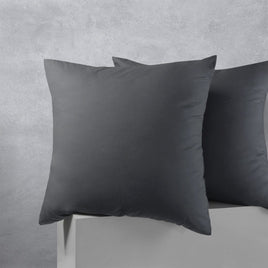 Accessorize Pair of Cotton Polyester European Pillowcases Charcoal Home & Garden Kings Warehouse 