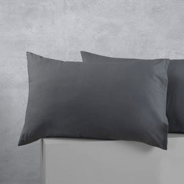 Accessorize Pair of Cotton Polyester Standard Pillowcases Charcoal Home & Garden Kings Warehouse 