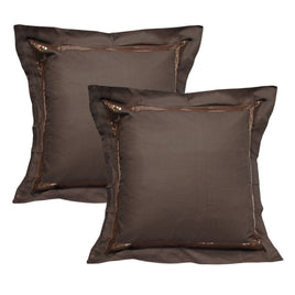 Accessorize Pair of Sequins Chocolate European Pillowcases 65 x 65 cm Home & Garden Kings Warehouse 