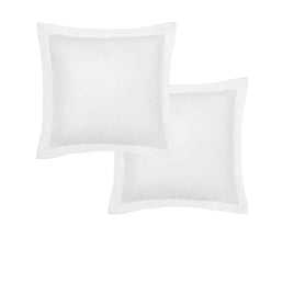 Accessorize Pair of White Tailored Hotel Deluxe Cotton European Pillowcases Home & Garden Kings Warehouse 