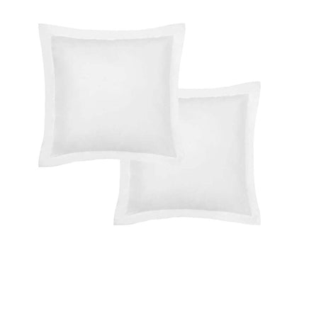 Accessorize Pair of White Tailored Hotel Deluxe Cotton European Pillowcases Home & Garden Kings Warehouse 