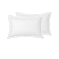 Accessorize Pair of White Tailored Hotel Deluxe Cotton Standard Pillowcases Home & Garden Kings Warehouse 