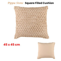Accessorize Pippa Stone Square Filled Cushion 45cm x 45cm Home & Garden Kings Warehouse 