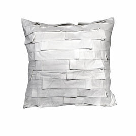 Accessorize Pleats White 45x45 cm Square Filled Cushion Home & Garden Kings Warehouse 