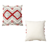 Accessorize Ronan White Red Filled Square Cushion Home & Garden Kings Warehouse 