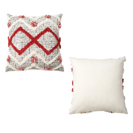 Accessorize Ronan White Red Filled Square Cushion Home & Garden Kings Warehouse 