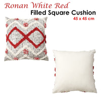 Accessorize Ronan White Red Filled Square Cushion Home & Garden Kings Warehouse 