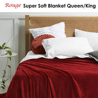Accessorize Rouge Super Soft Blanket Queen/King Home & Garden Kings Warehouse 