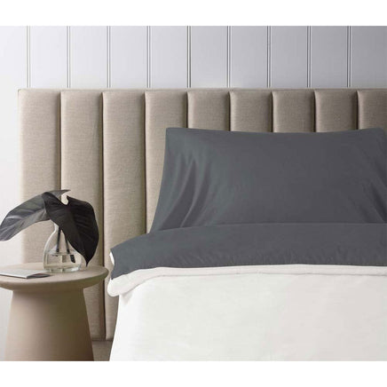 Accessorize Self Tanning Polyester Cotton Sheet Protector 145cm x 220cm Charcoal Home & Garden Kings Warehouse 
