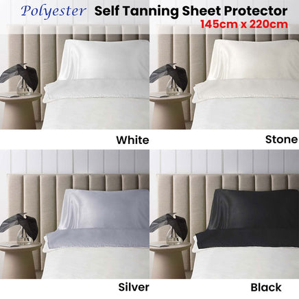 Accessorize Self Tanning Polyester Sheet Protector 145cm x 220cm White Home & Garden Kings Warehouse 