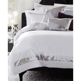 Accessorize Sequins White Cotton Quilt Cover Set Single Home & Garden Kings Warehouse