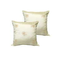 Accessorize Set of 2 Tiarni Embroidery Faux Silk Square Cushion Covers Home & Garden Kings Warehouse 