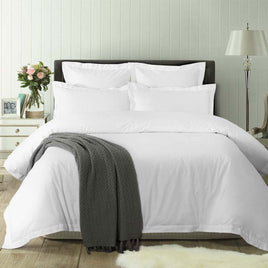 Accessorize White Tailored Hotel Deluxe Cotton Quilt Cover Set Super King Home & Garden Kings Warehouse 