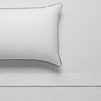 Accessorize White/Black Piped Hotel Deluxe Cotton Sheet Set Super King Home & Garden Kings Warehouse 