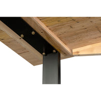 Aconite Dining Table 180cm Solid Messmate Timber Wood Black Metal Leg - Natural dining Kings Warehouse 