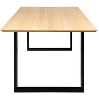 Aconite Dining Table 180cm Solid Messmate Timber Wood Black Metal Leg - Natural dining Kings Warehouse 