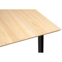 Aconite Dining Table 180cm Solid Messmate Timber Wood Black Metal Leg - Natural dining Kings Warehouse 