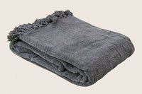 Acrylic Chenille Tassel Knitted Blanket Bed Sofa Throw Rug 150 x 200 cm (Grey) EOFY Kings Warehouse 