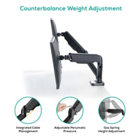 activiva ErgoLife Dual Monitor Screen Steel Gas Spring Monitor Arm Electronics Kings Warehouse 