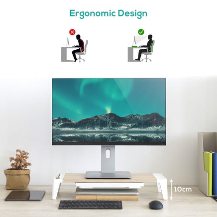 activiva Ergolife Monitor Stand Riser with Storage Drawer Electronics Kings Warehouse 