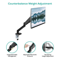 activiva ErgoLife Single Monitor Screen Steel Gas Spring Monitor Arm Electronics Kings Warehouse 